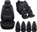 MVRVMV Car Seat Covers for Toyota Highlander 2013-2026, Waterproof & Wear-Resistant Front and Rear Seat Protectors with 2* Neck Pillow and 2* Lumbar Support (7 Seat Luxury, Black