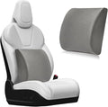 Lumbar Support Pillow, Memory Foam Back Support Cushion, Lumbar Pillow Improving Sitting Posture & Back Pain Relief Suitable for Car, Office Chair, Car Accessories (Gray)