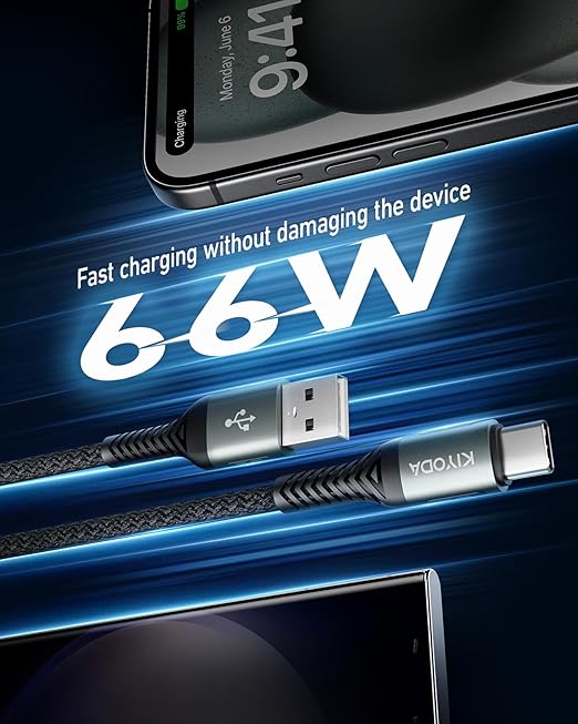 Coiled USB A to USB C Cable 6FT, 2Pack USB C Cables for Car, USB to USB C 66W Fast Charging Upgraded Amazing Durable Braided USB C Cable for iPhone 17 16 15/Pro Max/Plus, Samsung Galaxy S10 and More
