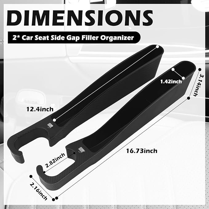 2026 New Car Seat Gap Filler Organizer,Stylish Dual Slot Car Seat Gap Organizer with US Flag Logo & Charging Ports,Universal & Flexible Console Catcher as Cars Seats Organizers