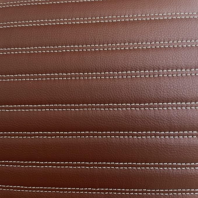 Custom Fit Car Floor Mats for Most Cars, SUVs, Trucks - Waterproof PU Leather All-Weather Floor Liners - Durable Anti-Slip Interior Car Accessories to Protect Vehicle Floors (Brown Strip)