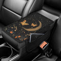 Dreaweet Moon Butterfly Floral Armrest Cover for Car Non Slip Car Center Console Cover Comfortable Auto Armrest Pad Cushion Protector Mat Suitable for Truck SUV
