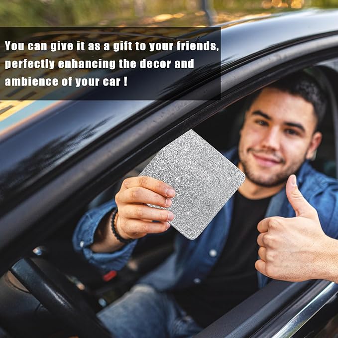 Ziciner Car Registration and Insurance Holder, Auto Card Document Glove Box Organizer with Magnetic Closure, Universal Vehicle Interior Accessories for Cars SUVs (Silver-Small)