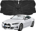 EcoNour Umbrella Windshield Sun Shade for Car | Foldable Umbrella Sun Shield | UV & Heat Protection for Front Window Shade with Storage Pouch | Fits Sedans Truck & SUVs | Medium 57"x 33"