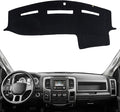 KEYOOG Dashboard Cover Dash Mat Fit for 2018-2009 Do-dge Ram 1500,2018-2010 Ram 2500 3500 (Without HUD Models),Car Dash Board Mat Anti-Glare Carpet,Non-Slip Pad Sunshield Protector (Black)