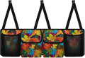 Car Trunk Organizer & Backseat Hanging Organizer with 2 Large Storage Bag & 2 Mesh Pockets,Trunk and Backseat Storage Bag for SUVs & RVs,37.01x11.81 inch,Colorful Autumn Maple Leaf