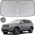 KAYZT Windshield Sun Shade for 2011-2025 2026 Jeep Grand Cherokee SUV, Custom Fit, Foldable, Dual-Layer Protection, UV Defense, Easy to Use and Store