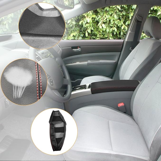Compatible with Center Console Armrest Cover for Toyota Prius 2004 2005 2006 2007 2008 2009 Leather Arm Rest Storage Box Lids Cushion Protector Pad