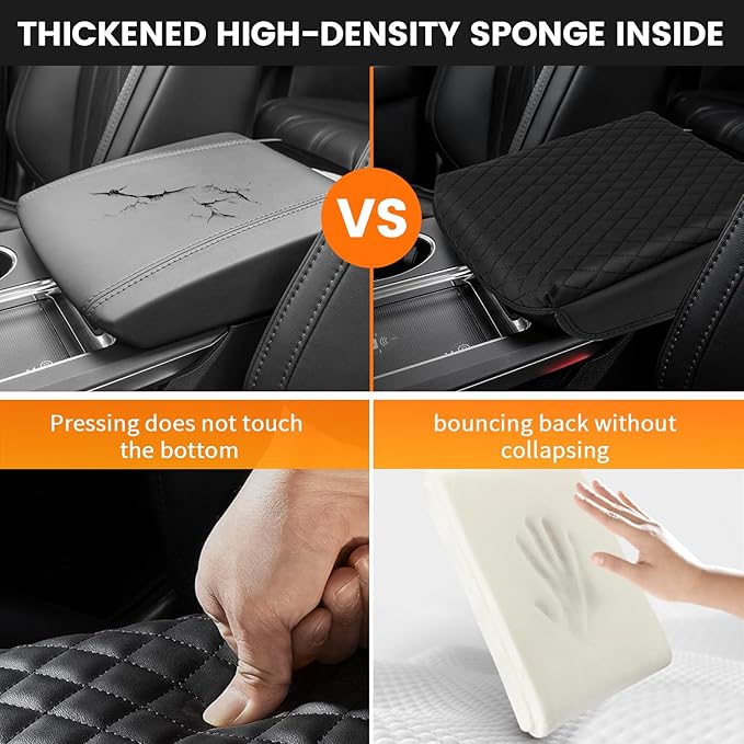 Custom Fit for Center Console Cover Acura MDX 2022 2023 2024 2025 2026 Armrest Cover Center Console Pad Interior Accessories Car Armrest Seat Box Cover Protector Black