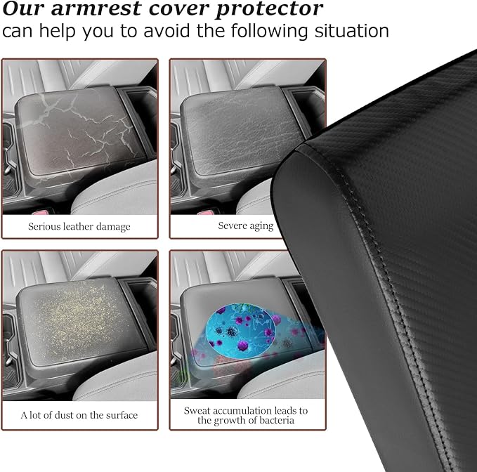 SKTU for 2024 2025 2026 Toyota Tacoma Center Console Cover 2024 2025 2026 Tacoma Armrest Cover 2024 2025 2026 Tacoma Center Console Pad Toyota Tacoma 2024 2025 2026 Accessories Console Cushion (Black)
