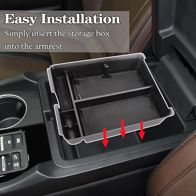 Neepiar Center Console Organizer Tray Compatible with 2023-2026 Honda Pilot, 2024-2026 Honda Ridgeline/Passport Insert Storage Organizer Interior Divider Accessories (Armrest storage Tray)