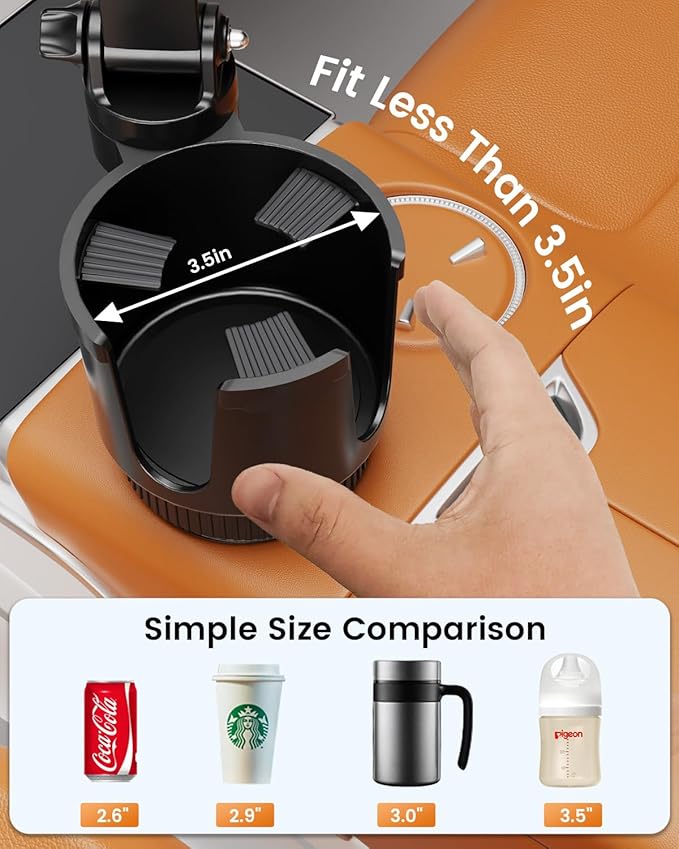 OHLPRO for iPhone 17 Pro Max MagSafe Car Charger Cup Holder Mount, 15W Fast Wireless Magnetic Charging Phone Holder for iPhone 16 15 14 13 Series, Adjustable Car Mount with Large Cup Base, Gray