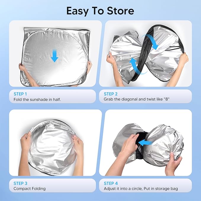 KUST Windshield Sun Shade for Honda Accord 2018-2022 Accessories Sunshade Sun Protector Foldable Blocks UV Rays Keep Your Car Cooler