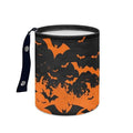 Halloween Bat Print Car Garbage Can Mini Car Trash Bin Truck Organizer Auto Storage Bag Waterproof Portable Accessories Road Trip for Kids