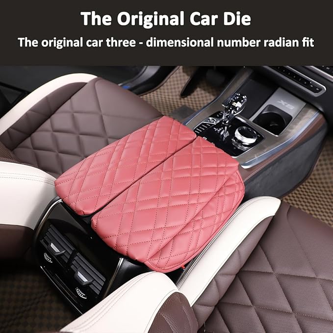 Car Center Console Pad for BMW X5 G05 X6 G06 X7 G07 2019-2023 Car Armrest Cover Leather Cushion Waterproof Car Armrest Seat Box Protector Accessories (Style C)