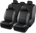 Road Comforts Leather Seat Covers, Breathable Car Seat Covers Full Set for Men,Airbag Compatible, Automotive Seat Covers Set Universal Fit Most Cars,Vans,Truck,SUV