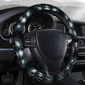 Steering Wheel Covers for Car, Truck, and SUV, Cute Non-Slip Breathable Elastic Steering Wheel, Car Accessories, Universal 15 Inch Leather Cover for Men Women Vantage Skull