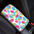 Watermelon Car Center Console Cover Pad Soft Breathable Automotive Armrest Cover Auto Center Console Armrest Cushion Covers Pads Fruit Car Accessories
