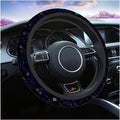 Swono Peacock Feather Steering Wheel Cushion Case Beautiful Blue and Green Peacock Feathers Neoprene Car Steering Wheel Covers 15 Inch Anti Slip Compatible Auto Car Wrap Cover for Men Women