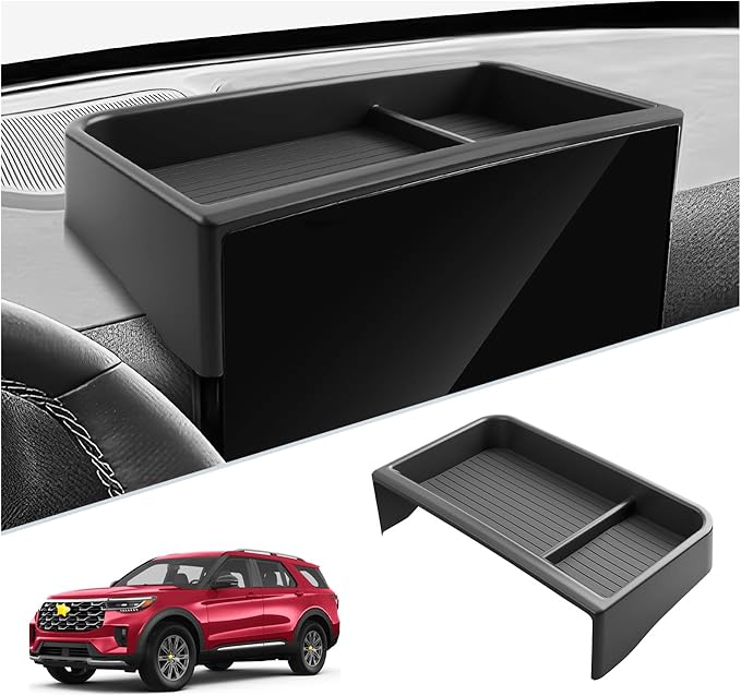 SKTU Upgrade for 2025 2026 Ford Explorer Dashboard Organizer for 2025 2026 Ford Explorer (Active/ST-Line/Platinum/ST) Behind Screen Organizer Ford Explorer 2025 2026 Accessories Dashboard Tray