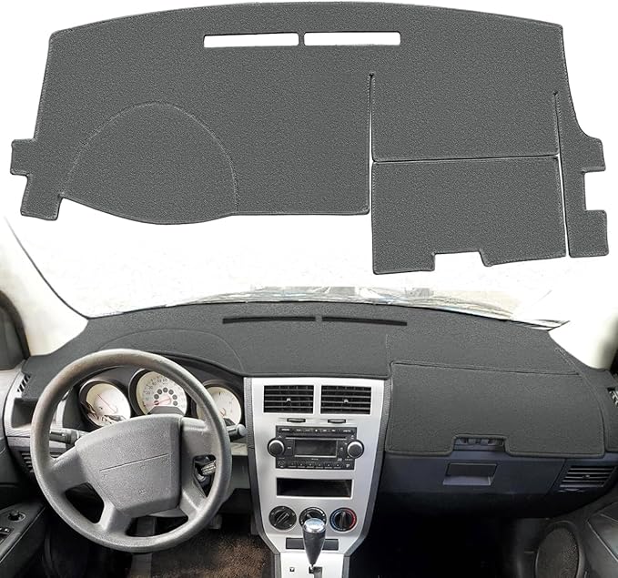 Dash Cover Mat Custom Fit for Dodge Caliber Without Speaker w/o Forward Collision Alert,Dashboard Pad Cap Carpet Protector K346 (Dark Gray)