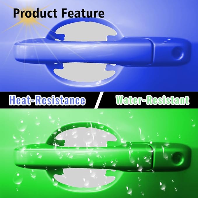 Transparent PVC Car Door Protector, Handle Cup Protective Sticker Auto Door Paint Guard Universal for Most Car Handle(8PCS)