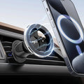 for Magsafe Vent Mount [Horizontal/Vertical]: Ultra Strong Magnetic Car Phone Holder, Circle Magnet Air Vent Stand for Mag Safe Phone Grip, iPhone 16 15 14 Pro Max Samsung Cellphone Case, Ring Holder