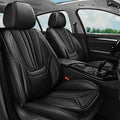 SCDOOCA Car Seat Covers Full Set Black, Luxury Leather Car Seat Covers, Waterproof and Breathable Seat Covers, Universal Car Seat Protector Fit for Cars, Trucks, SUVs, Pick-ups (Full Set)
