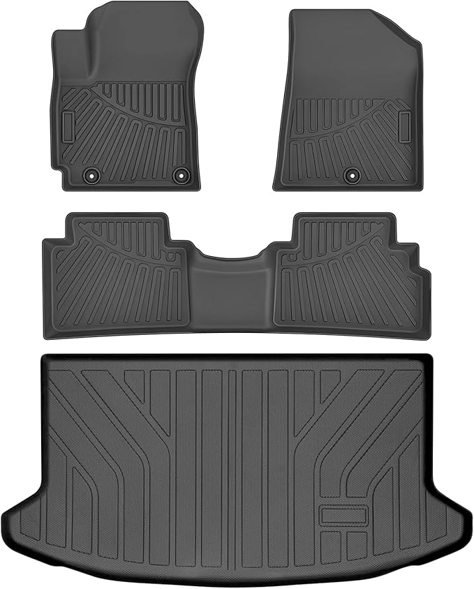 Cartist Floor Mats and Cargo Liner Fit for Kia Soul 2020-2025 2026 All Weather Floor Mat Soul Accessories Heavy Duty Carpet Protection(Only Fit The Upper Floor of The Trunk)