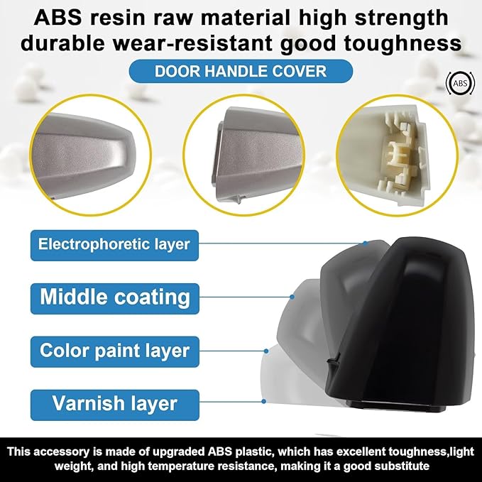 Goholy Car Door Handle Cover Cap Compatible with BMW X1 F48 X2 F39 X5 F15 X6 F16 X5M X6M F86 2014-2019 51217396541 51217396544 Door Key Cover Door Handle Accessories Lock Cap Brown Front Left