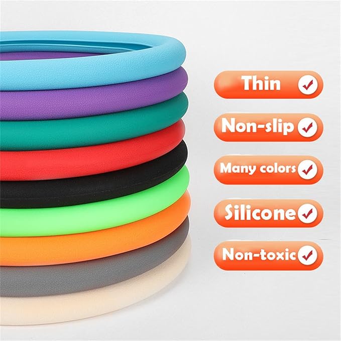 Cool Non-Slip Silicone Steering Wheel Protector,Soft Protective Cover,Non-Slip Steering Wheel Cover (Dark Blue)