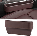 GAWOND Car Seat Gap Filler Organizer, Seat Side Gap Plug with Storage Avoids Things Falling, Universal Fit Fill The Gap Between Seat and Console, Perfect for Car, SUV, Truck (Brown-1 Pack)