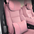 Car Headrest & Lumbar Support Set,Premium Skin-Feeling Napa Leather Soft and Comfortable Headrest,Car Seat Headrest Pillow Waist Support Car Interior Accessories for Driving Home Office