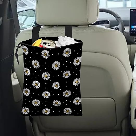 Car Garbage Bag Hanging Car Trash Can for Back Seat with Drawstring