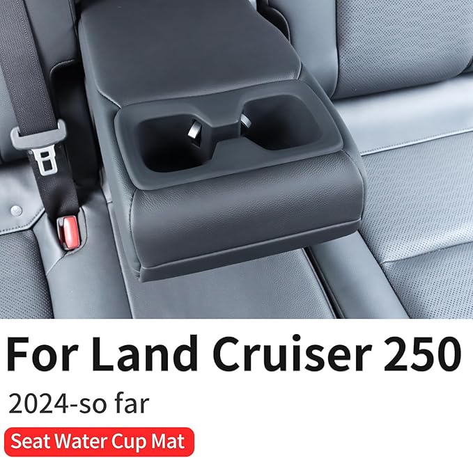 Car Interior Silica Gel Pad Decoration Suitable for 2024 2025 2026 Toyota Land Cruiser 250 1958 Prado Lc250 J250 Second Drain Cup Protective Pad Modification Accessories (Second Drain Coaster)