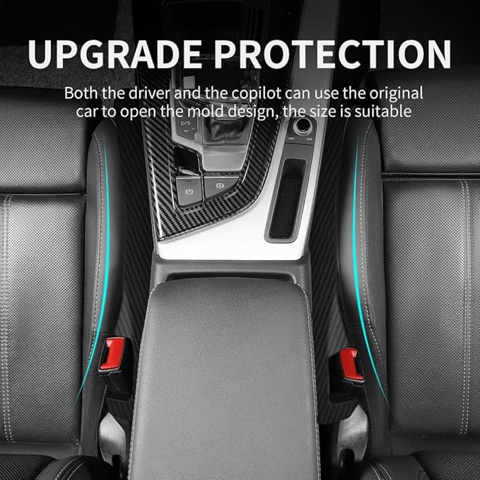 Junecarp 2PCS Car Seat Gap Filler - Elastic Car Seat Gap Filler Organizer Universal for Truck SUV Car Between Seat and Console - Prevent Items from Droping - Add Style to Your Car Accessories