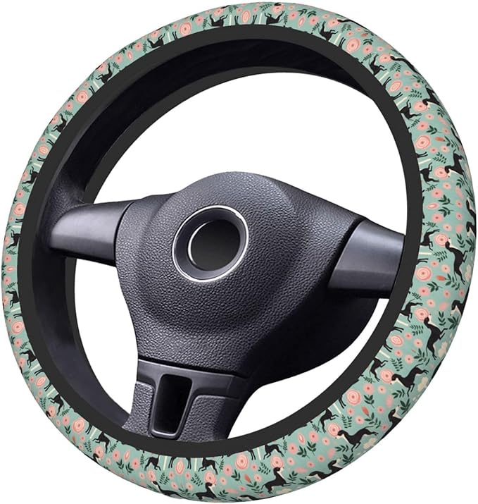 Italian Greyhound Universal Fit Steering Wheel Cover for Car, Truck, and SUV, Durable Steering Wheel Protection
