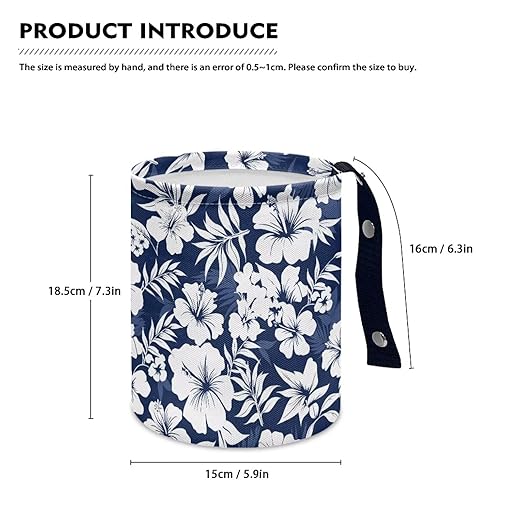 Brosoneto Hanging Portable Car Hibiscus Flower Multipurpose Car Accessories Interior Universal Collapsible Back Seat, Front Console, Floor, or Hanging Headrest Waste Basket