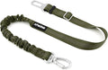 APakBak Dog Seat Belt for Car, Adjustable Dog Car Harness Seatbelt for Small Medium Large Dogs, Heavy Duty Travel Safety Restraint with Locking Aluminum Hook & Reflective Nylon Strap, Ranger Green
