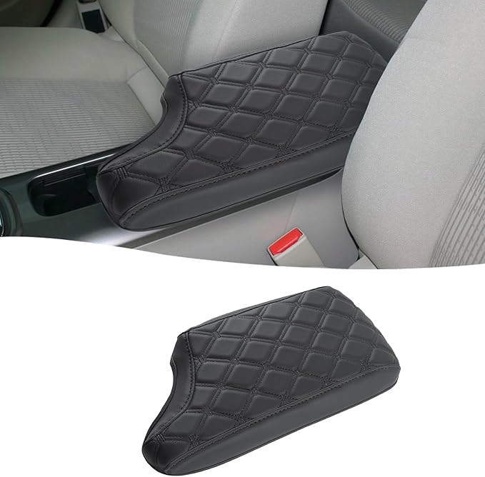GIANT PANDA Custom Car Center Console Cover Armrest Cover for 2018-2023 Subaru Crosstrek,Waterproof Faux Leather Middle Console Cover Arm Rest Lid Cover Protector, Black