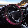AFPANQZ Anti-Slip Steering Wheel Cover for Women Universal Fit 14 to 15 inch, Car SUV Sedans Accessories Neoprene Steering Wheel Protection Sweat Absorption Nebula Galaxy Pink Blue
