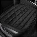 Car Seat Cushion, Soft Plush Auto Seat Cover with Non-Slip Silicone Bottom & Storage Pocket, Universal Breathable Vehicle Seat Cushion Pad for Car Truck SUV, Black