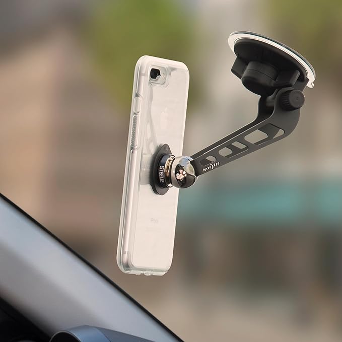 Nite Ize Original Steelie Windshield Mount Kit - Magnetic Cell Phone Holder for Car Accessories - Sturdy Car Windshield Mount for Cell Phones