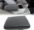 GXARTS Leather Center Console Armrest Cover Cushion Pad Black Compatible with Ford F150 2004 2005 2006 2007 2008