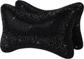 2Pcs Neck Rest for Car Neck Pillow for Driver, Auto Seat Headrest Cushion Driving Relax Necksupport Black Diamonds Bling Car Accessories for Women Men High Grade