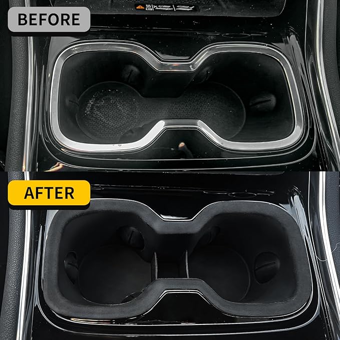 Maxzina Cup Holder Compatible with 2024 2025 Chevrolet Traverse (Not for Limited) Insert Center Console Cup Holder Soft Silicone Black Bottle Holder Interior Decoration 2024 Chevy Traverse Accessories