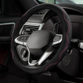 Car Steering Wheel Cover, 14.5-15 Inch Comfortable Grip Microfiber Leather Non-Slip Wheel Cover, Auto Elastic Breathable Wheel Steering Protector, Universal Interior Accessories Fit Vehicles
