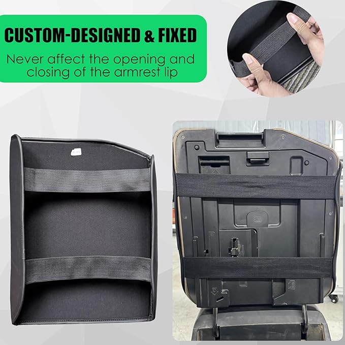Center Console Cover for Toyota Tundra 2007-2013 & Sequoia 2008-2022, PU Leather Middle Console Cushion Thick Pad Armrest Cover for Toyota Tundra Sequoia Interior Accessories