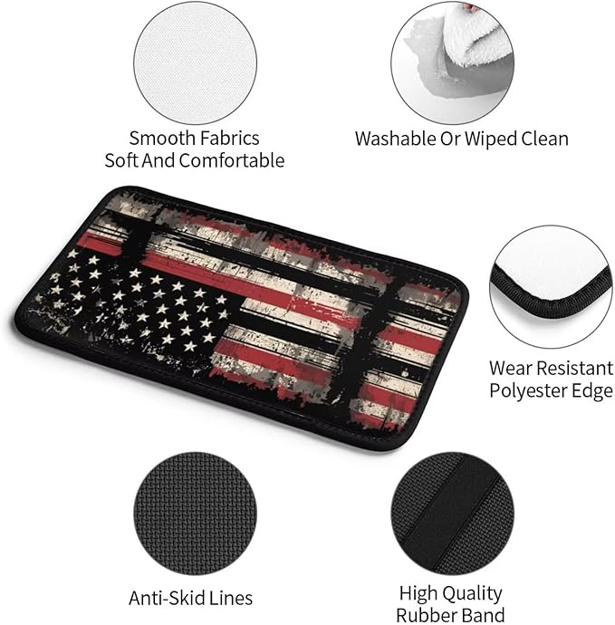 Console Armrest Cover Vintage American Flag Armrest Cover Protector Car Interior Accessories Patriot Patriot Star Stripe Car Center Console Cushion Pad for SUV, Truck, Sedans