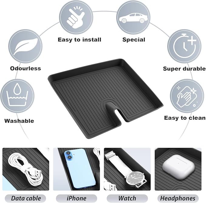 SKTU for 2024 2025 2026 Dodge Charger Center Console Mat for 2024 2025 2026 Dodge Charger Daytona Center Console Non-Slip Pad Charger Daytona Console Mat Dodge Charger 2024 2025 2026 Accessories